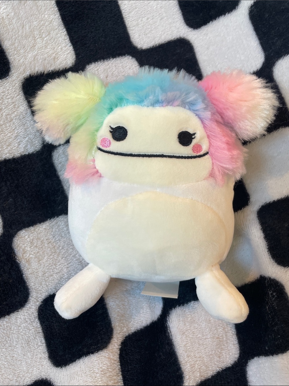 Plush Rainbow Pom-Pom Small Pet Toy - Soft Multicolor Comfort
